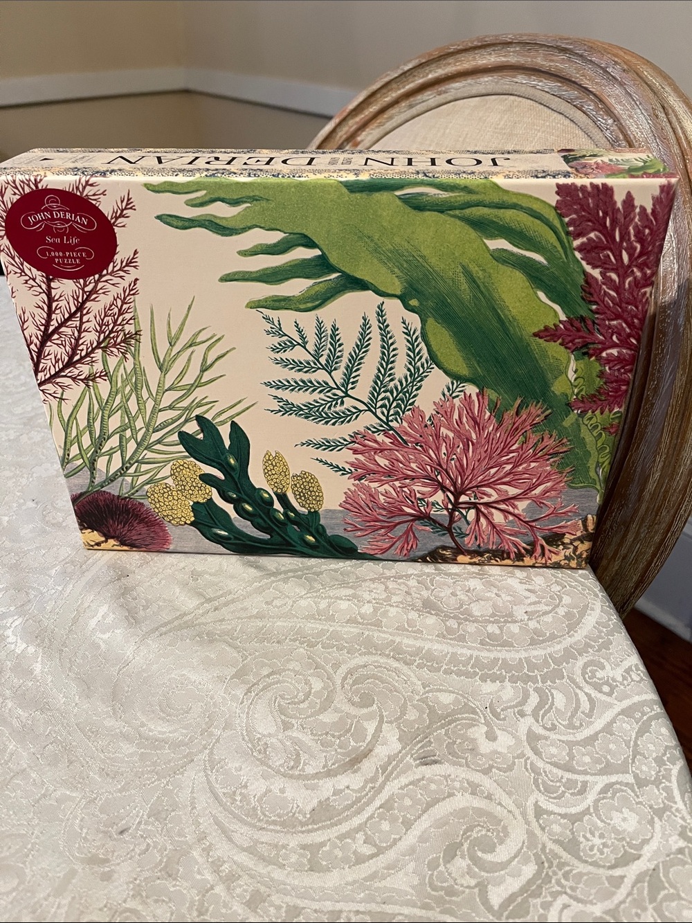John Derian Sea Life Puzzle in Green and Pink